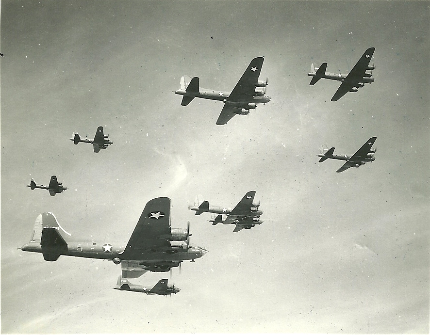 bombers in formation