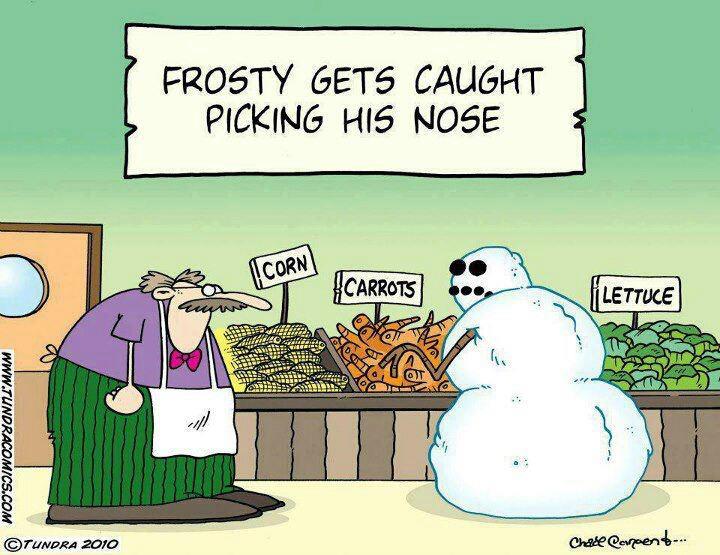 Frosty picks his nose