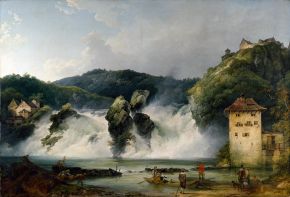 Philippe Jacques De Loutherbourg (1740-1812), The Falls of the Rhine at Schaffhausen, 1788, oil on canvas. Museum no. 1028-1886, © Victoria and Albert Museum, London